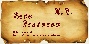 Mate Nestorov vizit kartica